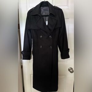 Banana Republic Women's Black Double-Breasted Coat